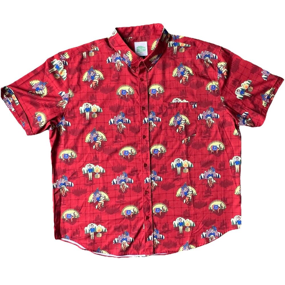 RSVLTS Parks and Recreation Shirt Men 3XL Ron Loves Li'l Sebastian Patrotic USA